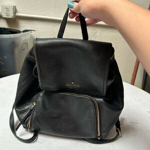 Black Kate Spade leather backpack